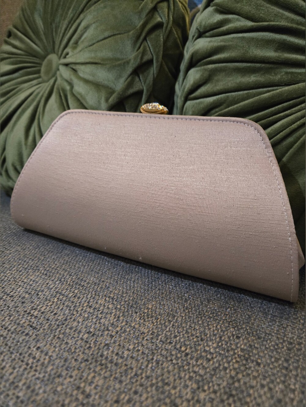 Bechamel Vintage Champagne And Gold Elegant Clutch - Women Bags